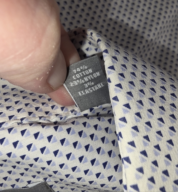 Michael Kors Men's White Blue Patterned Button Down Shirt Size Medium CO-2685 - Picture 10 of 10